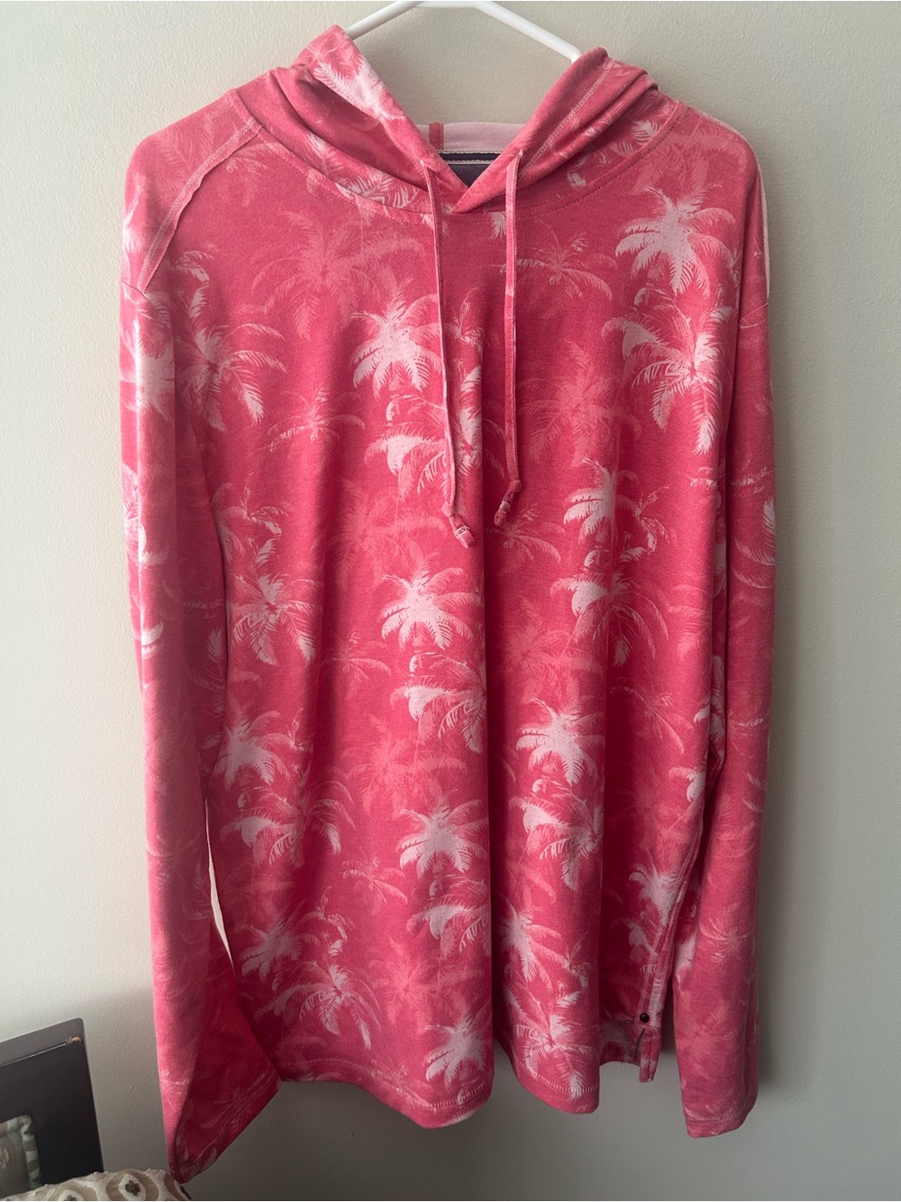 Tommy Bahama Pink Palm-Print Crewneck Hoodie